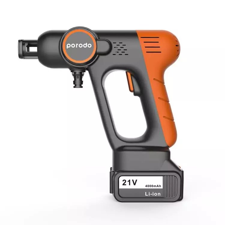 Porodo 4000mAh Portable Car Wash Machine Black/Orange Porodo 4000mAh Portable Car Wash Machine Black/Orange